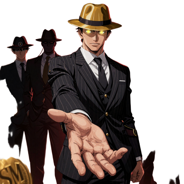 Don reicht dem neuen Mitglied die Hand zur Aufnahme in die SlotMafia Familie