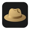 SlotMafia Casino Logo mit goldenem Fedora und SM-Monogramm